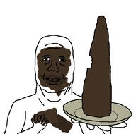 coprophagia holding_object holding_plate holding_poop meta:nas open_mouth pajeet plate poop soyjak tom_pearl variant:platejak yellow_teeth // 1366x1350 // 320.9KB