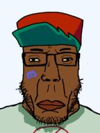 angry artist:antiswarthy brown_skin closed_mouth clothes discord fnf_pedo glasses logo merge series:esl_pedo_league stain stubble subvariant:chudplier2 variant:chudjak variant:markiplier_soyjak // 600x800 // 14.2KB