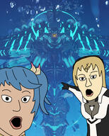 anime anime_female gaming phantasy_star_online phantasy_star_online_2 pointing pso pso2 soyjak soyjaks variant:two_pointing_soyjaks video_game // 1280x1600 // 1.0MB