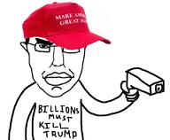 assassination billions_must chud clothes ear gun hat politics smile smiley_face trump_(soyjak_party) // 838x691 // 214.2KB