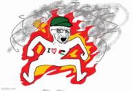 Aaron_Bushnell animated crying fire open_mouth palestine stubble variant:soyak // 500x344 // 279.6KB