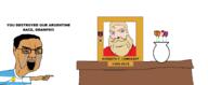 argentina beard bloodshot_eyes blue_eyes brown_skin crying flowers frame hair italy mustache open_mouth order_of_savoy pointing sun table variant:chudjak variant:cobson vase yellow_hair // 2990x1226 // 134.5KB