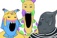 balloon blot_(dandy's_world) circus_trio dandy's_world eyelashes female ink looey_(dandy's_world) meta:tagme pinata series:trios_&_duos variant:gapejak variant:markiplier_soyjak variant:tony_soprano_soyjak yatta_(dandy's_world) // 1656x1127 // 103.5KB