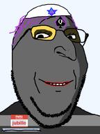 admin arch_linux clothes eyelashes glasses hair happy hat hello_my_name_is_(sticker) jewish_nose jubille_(user) judaism kike kike_nose kippah lipstick lolkek looking_at_you makeup meta:namefags meta:soybooru_admin_seca name_tag nose ominous ominous_shadow purple_hair queen_of_spades quotism quotist shadow smile soot_colors spade star_of_david stubble subvariant:wholesome_soyjak teeth tranny troon variant:gapejak wrinkles yellow_glasses // 599x799 // 38.7KB
