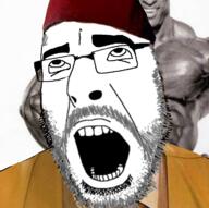 ahegao bbc beard blacked clothes fez glasses grey_hair hair irl islam kadir_misiroglu looking_up negro open_mouth queen_of_spades ronnie_coleman sex soyjak stubble subvariant:spadeson suit tattoo turk turkiye variant:cobson // 722x720 // 424.1KB