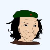 che_guevara clothes communism cuba hair hat military_beret redraw smile smug soyjak stubble variant:soyak white_skin // 2500x2500 // 297.9KB