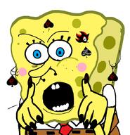 animal bbc belt black_arms blush cartoon clothes earring glasses hand hedgehog meta:nas necktie nickelodeon open_mouth painted_nails sega shadow_the_hedgehog shartysnitch(cordfaggot) sonic_(series) sonic_the_hedgehog soy_parody soyjak spade sponge spongebob_squarepants stubble tattoo text v_(4chan) variant:cobson yellow_skin // 986x1021 // 73.8KB