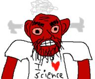 angry beard bloodshot_eyes clenched_teeth closed_mouth fume heart i_love oekaki red_skin soyjak stubble subvariant:science_lover text variant:markiplier_soyjak // 301x250 // 16.1KB