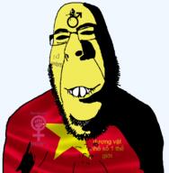 asian evil female femdom femdomcuck flag glasses logo shadow soyjak stubble subvariant:hornyson symbol teeth variant:cobson vietnam yellow_skin // 1099x1122 // 203.8KB