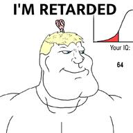 aryan blond blue_eyes brain brainlet buff iq iq_bell_curve retard small_brain subvariant:mexiaryan text variant:meximutt white_background white_skin // 1024x1024 // 87.4KB