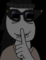 avengers beanie blue_eyes brown_shirt dark female girl glasses hair nintendo nintendo_switch ominous soy soylent soylent_(cacao) variant:soytan video_game white_skin woman // 920x1191 // 153.5KB