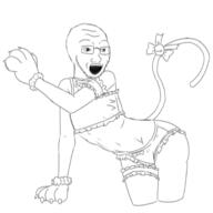 anime blush blushing catgirl onimai soyjak // 1378x1378 // 350.1KB