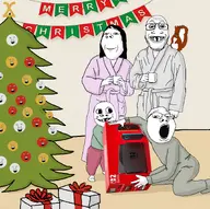 baby children christmas christmas_tree deformed family gift meta:featured mug nintendo nintendo_switch open_mouth ornament pajamas parody robe subvariant:annabelle subvariant:feralsquirrel subvariant:grinlook_poggers subvariant:nathaniel subvariant:wholesome_soyjak subvariant:wholyjak variant:feraljak variant:gapejak variant:markiplier_soyjak video_game // 1432x1427 // 349.4KB