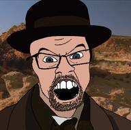 beard blue_eyes breaking_bad clothes glasses hat variant:feraljak walter_white // 1437x1432 // 238.0KB