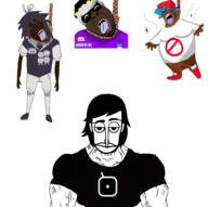 4soyjaks Abbie abbie_(fundamental_paper_education) award badge black_skin blood bloodshot_eyes blue_hair boyfriend_(friday_night_funkin') brown_skin character closed_mouth clothes crying discord ear esl fat female fpe friday_night_funkin' froge full_body fundamental_paper_education game glasses gray_hair hair hanging hat incredibox leaf lips long_nose meta:tagme murder_drones murder_drones_pedo mustache n_(murder_drones) nsfw open_mouth pedophile penis pooner protokleki purple_shirt raised_eyebrow rope self_harm small_penis soyjak stem stubble subvariant:muscular_chud suicide tongue tranny variant:bernd variant:chudjak variant:chudplier2 yellow_teeth // 2543x2533 // 1.3MB