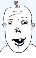 brainlet distorted downs_syndrome dumb no_glasses no_stubble retard retarded small_brain stupid transparent_background variant:vlodson // 640x1011 // 150.6KB