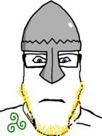 glasses old_faith pagan religion subvariant:neutralplier trikelion variant:markiplier_soyjak viking viking_helmet // 600x800 // 104.1KB