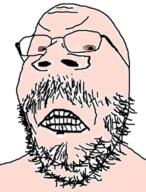 angry bald bloodshot_eyes closed_mouth small_eyes stubble subvariant:scholar teeth variant:gapejak white_skin // 335x440 // 185.5KB