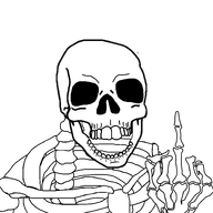 bone hand middle_finger no_nose skeleton teeth variant:feraljak // 1500x1500 // 161.4KB