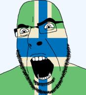 angry british england flag flag:gloucestershire glasses gloucestershire hair looking_to_the_left open_mouth soyjak stubble teeth thick_eyebrows united_kingdom variant:cobson // 721x789 // 21.3KB