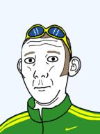 brown_hair closed_mouth clothes ear glasses green hair kuz music neng neutral nike spain sunglasses variant:kuzjak yellow // 810x1080 // 50.9KB