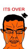 crying eyes_closed glasses its_over orange_skin soyjak subvariant:chudjak_front text top_hat variant:chudjak // 411x718 // 56.3KB