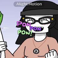 avengers beanie blush brown_shirt clothes cute cute_girl eyelashes girl glasses hair hat necklace nentendo_switch soy soylent soylent_(cacao) teeth variant:soytan video_game videogame videogames white_skin woman // 576x576, 15.8s // 2.0MB