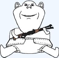 arm baby diaper ear eyebrows foot hand holding_object holding_shotgun shotgun smile soyjak subvariant:impish_front2 subvariant:pissbaby template transparent_background variant:impish_soyak_ears // 1436x1414 // 91.5KB