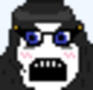 female glasses hair screaming tanmoji variant:soytan // 32x31 // 715