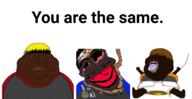 anti_sharty anti_soybooru black_skin brown_hair brown_skin dan jake jakparty_soy jartycuck meta meta:tagme nate rucuck shartycuck soybooru soyjak_party subvariant:jartycuck subvariant:pissbaby suicide variant:chudjak variant:meximutt yellow_hair you're_the_same // 4905x2532 // 2.5MB