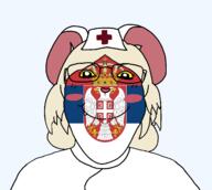 blond clothed ear facepaint female flag flag:serbia glasses medical mouse nurse nurse_hat nurse_uniform red_cross serbia subvariant:gapejak_female terrible_mouse variant:gapejak white_fur yellow_sclera // 1700x1525 // 240.3KB
