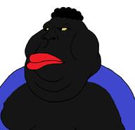 award badge black_skin blue blush fat hair jake jakparty_soy lips looking_to_the_left mutt red_lips subvariant:bantumutt trend:jartycuck ugly variant:meximutt yellow_sclera // 888x849 // 22.8KB