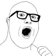 ear glasses hand open_mouth soyjak template variant:hot_sauce // 1024x1024 // 113.3KB