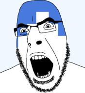 akershus angry county flag flag:akershus glasses hair looking_to_the_left norway open_mouth soyjak stubble teeth thick_eyebrows transparent_background variant:cobson // 721x789 // 23.6KB