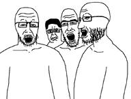 4soyjaks bald chud hair looking_at_you multiple_soyjaks open_mouth template variant:unknown // 840x636 // 9.1KB