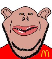 amerimutt big_ears big_lips facing_forward facing_front mcdonalds mutt muttjak red_shirt subvariant:impish_amerimutt subvariant:impish_front variant:impish_soyak_ears // 434x486 // 619.5KB