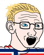 aryan blond flag:norway nordic norway scandinavian soyjak variant:soyak // 1080x1342 // 393.7KB