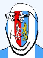 animal arm country crown flag flag:subcarpathian glasses griffin hand leg lion looking_at_you poland shield smile soyjak stubble subcarpathian subvariant:wholesome_soyjak teeth tongue transparent_background variant:gapejak voivodeship wing // 600x800 // 86.9KB
