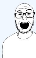 bald beard glasses open_mouth template transparent_background variant:vidyajak // 609x972 // 14.2KB