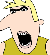 angry glasses hair looking_to_the_left open_mouth soyjak stubble teeth template the_lawnmower_man thick_eyebrows variant:cobson white_background white_skin // 721x789 // 33.0KB