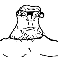 bald closed_mouth fat glasses shocked soyjak stubble template variant:lactoriajak weird white_background // 406x400 // 3.4KB