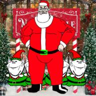 MERRY:CHRISTMAS bulky christmas christmas_tree elf gigachud hairy he_will_always_be_a_gem jannie_please_delete_my_past_post_i_made_a_mistake jolly manly manlybadasshero old santa santa_claus subvariant:gigachud unbothered variant:gigachud variant:impish_soyak_ears white_hair // 799x799 // 869.8KB
