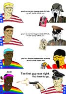 american_flag blood crying_wojak flag:united_states gun national_socialism rainbow_flag variant:chudjak // 1016x1460 // 564.0KB