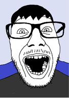 badge glasses jake jakparty_soy mustache open_mouth soyjak stubble variant:punkjak // 920x1312 // 36.9KB