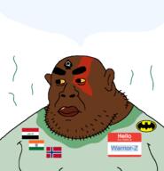 brown_skin flag:india flag:iraq flag:norway green_shirt hello_my_name_is_(sticker) looking_to_the_left queen_of_spades shitskin stinky subvariant:incel_chudjak sweating variant:chudjak variant:meximutt warrior-z_(user) white_background yellow_sclera // 1152x1198 // 66.3KB