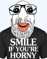 beard front_facing oh_my_god_she_is_so_attractive shirt_with_words variant:israeli_soyjak // 754x931 // 322.1KB