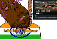 ack bloodshot_eyes british_broadcasting_corporation brown_skin dead distorted flag flag:india glasses hair hanging india indian mustache news pajeet purple_hair red_eyes rope soyjak stubble subvariant:scholar suicide text train tranny variant:gapejak yellow_teeth // 1117x763 // 526.8KB