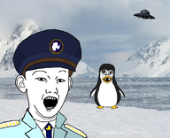 antarctica baby deformed fixed irl_background meta:remake military_cap military_uniform nazism penguin remake series:animaljaks subvariant:jacobson ufo variant:a24_slowburn_soyjak variant:kuzjak // 1680x1365 // 1.4MB