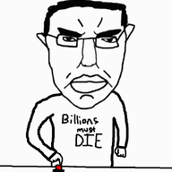 angry animated arm button chud closed_mouth clothes die frown glasses hair hand millions_must_die press soyjak subvariant:pol_face text tshirt variant:chudjak // 615x680 // 33.3KB