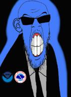 beard blue_skin clothes glasses glowie glowing necktie stubble subvariant:feralrage tuxedo variant:feraljak // 895x1217 // 283.5KB